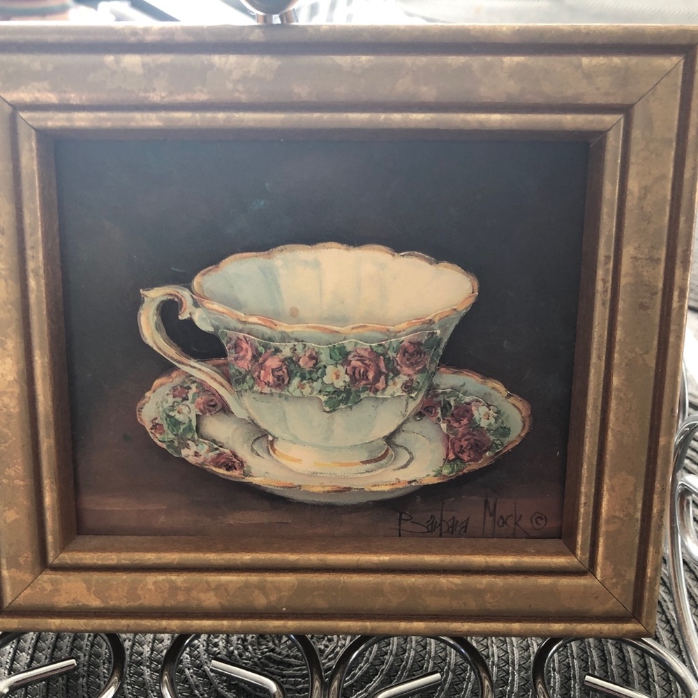 Floral Teacup Framed Art / Barbara Mock